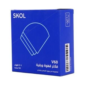 سكول فلاتر قهوة ورقية V60 مقاس 01 عدد 100 قطعة