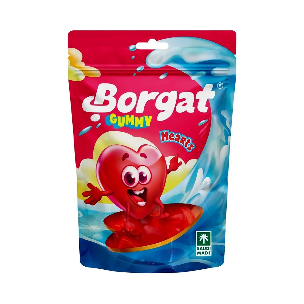 بورقات حلاوة جيلي قلوب 80 جم
