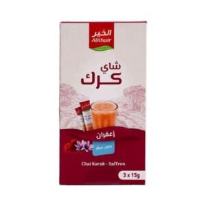 الخير شاي كرك بالزعفران خالي من السكر3 أظرف 15 جم