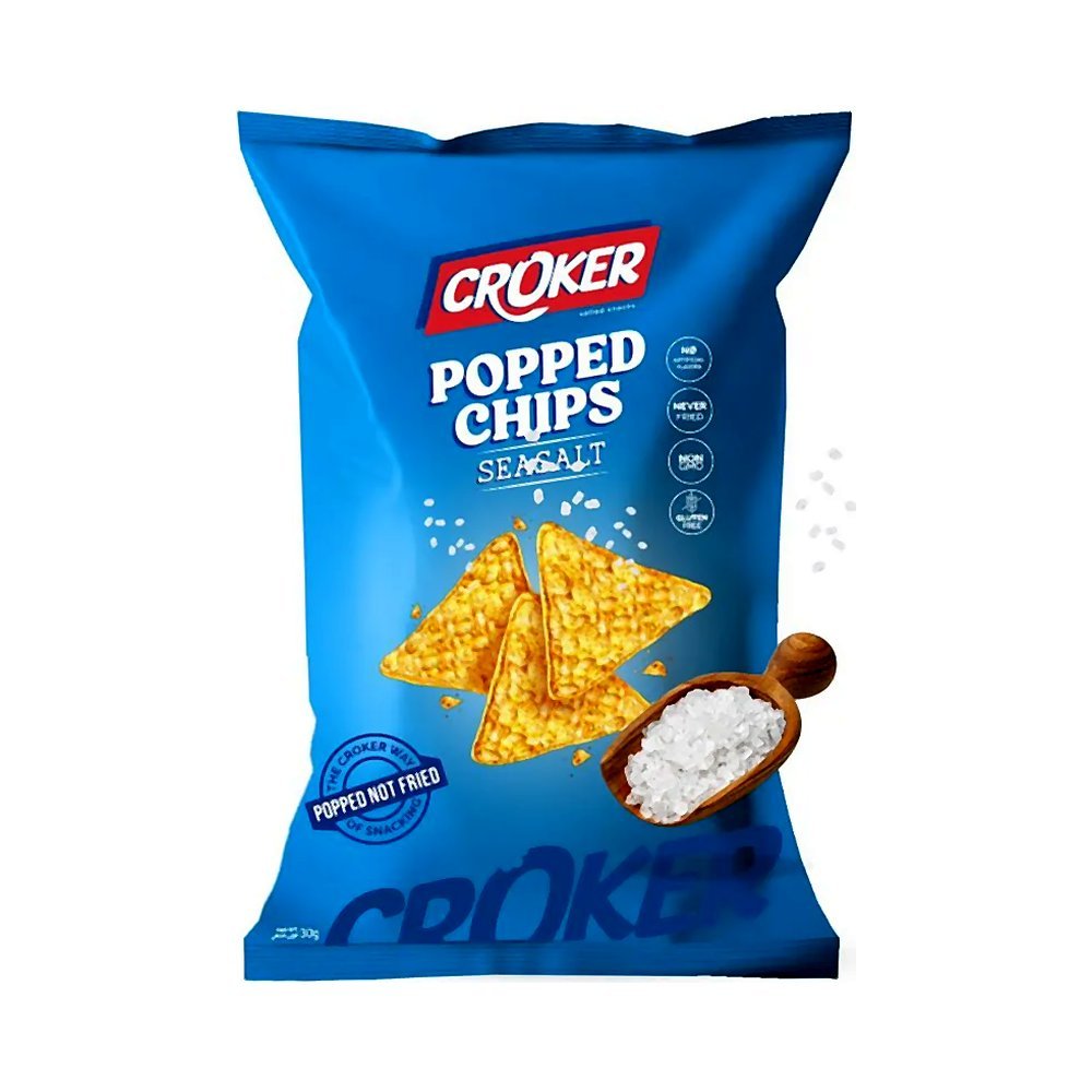 كروكر بوبد شيبس ملح بحري 30 جم
