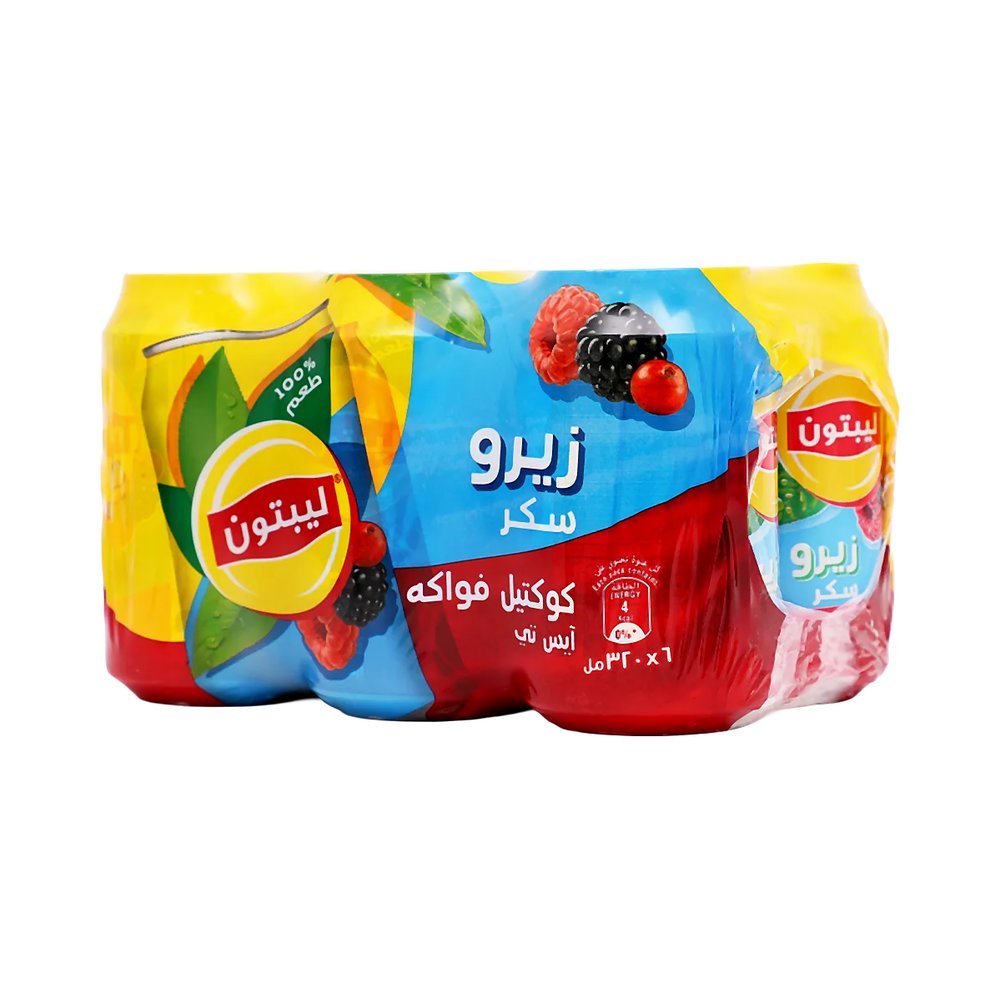 ليبتون آيس تي توت أحمر زيرو عبوة 6 حبات 320 مل