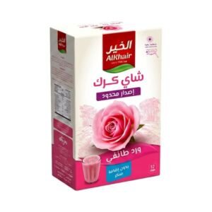 الخير شاي كرك بالورد الطائفي بدون سكر 12 ظرف 15 جم
