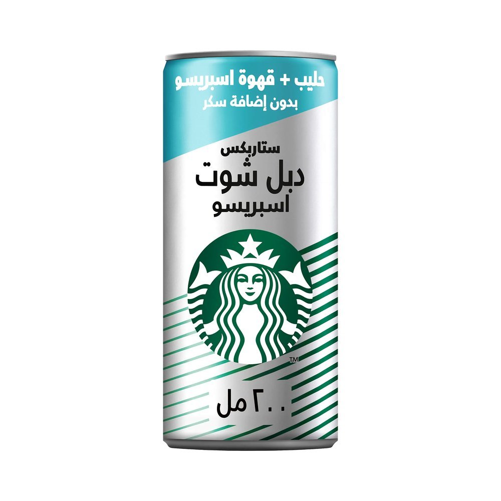 ستاربكس دبل شوت اسبريسو قهوة باردة خالية من السكر المضاف 200 مل