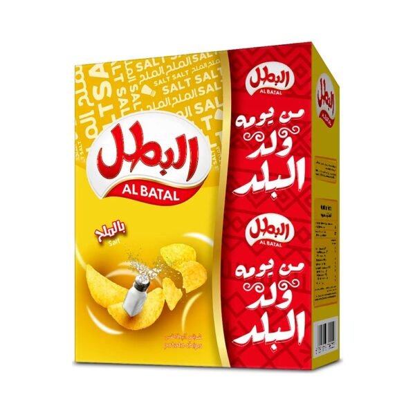 البطل رقائق بطاطس بالملح 12 حبة 23 جم