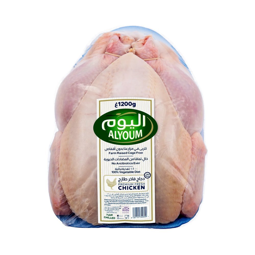 اليوم دجاجة كاملة طازجة 1200 جم